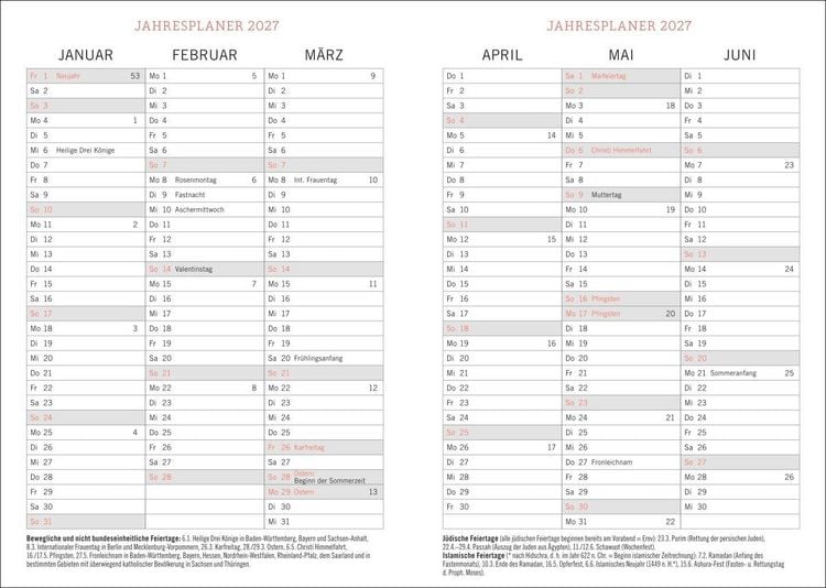 Produktbild: Tages-Kalenderbuch A6, schwarz 2027