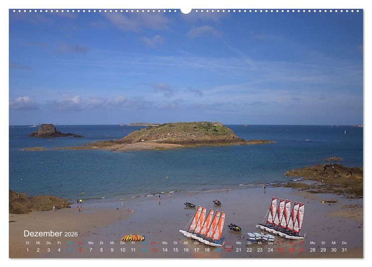 Produktbild: Bretagne - Sehnsucht in Blau (Wandkalender 2026 DIN A2 quer), CALVENDO Monatskalender