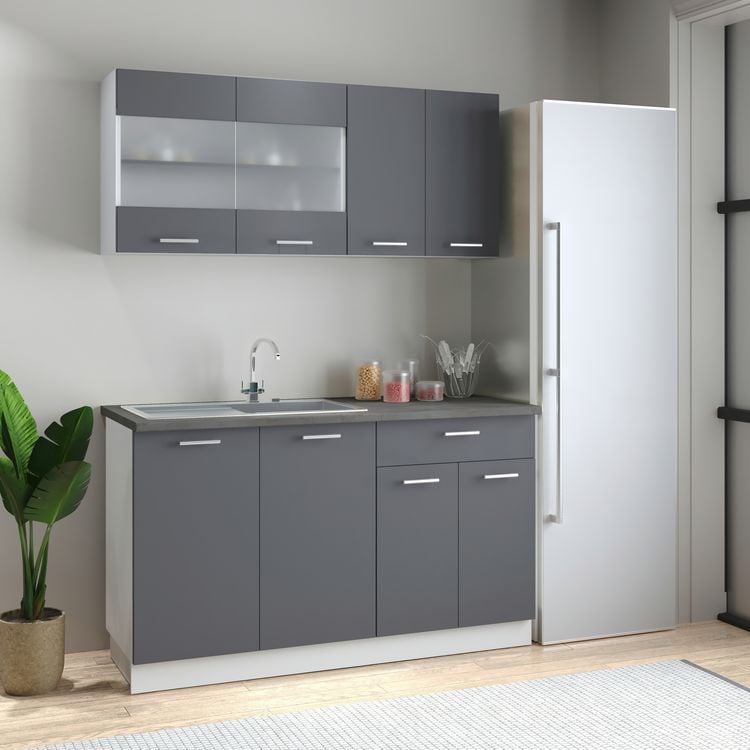 Produktbild: Singlek&uuml;che Einbauk&uuml;che K&uuml;chenzeile 140cm Esilo