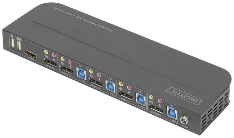 Produktbild: Digitus DS-12890 4 Port KVM-Extender DisplayPort&reg;, HDMI Maus, Tastatur 3840 x 2160 Pixel