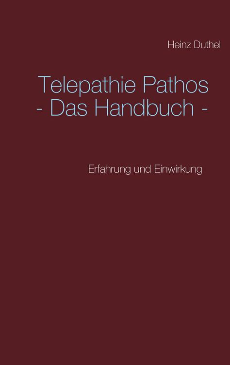 Produktbild: Telepathie Pathos - Das Handbuch