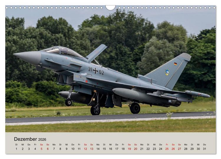 Produktbild: Kampfjet Eurofighter Typhoon (Wandkalender 2026 DIN A3 quer), CALVENDO Monatskalender