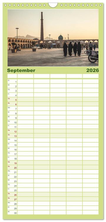 Produktbild: Familienplaner 2026 - Persische Kultur Irans mit 5 Spalten (Wandkalender, 21 x 45 cm) CALVENDO