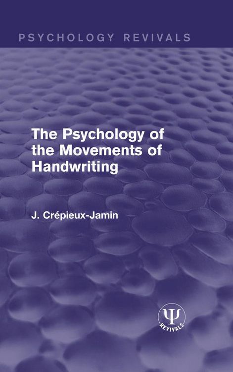 Produktbild: The Psychology of the Movements of Handwriting