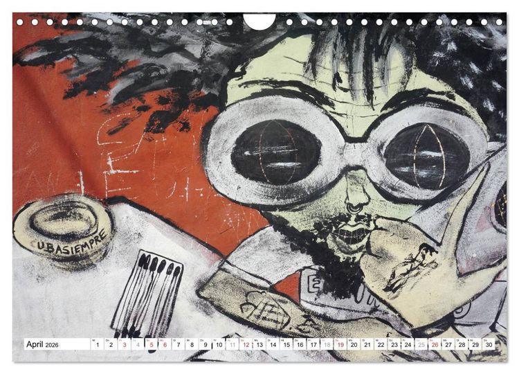Produktbild: Gesichter Kubas - Havanna Graffiti (Wandkalender 2026 DIN A4 quer), CALVENDO Monatskalender