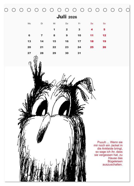 Produktbild: Vor dem Spiegel 2026 (Tischkalender 2026 DIN A5 hoch), CALVENDO Monatskalender