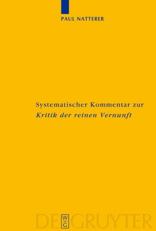 Produktbild: Systematischer Kommentar zur Kritik der reinen Vernunft