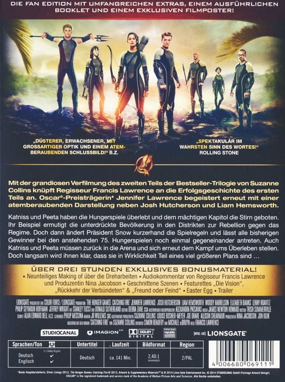 Produktbild: Die Tribute von Panem - Catching Fire - Fan Edition [2 DVDs]