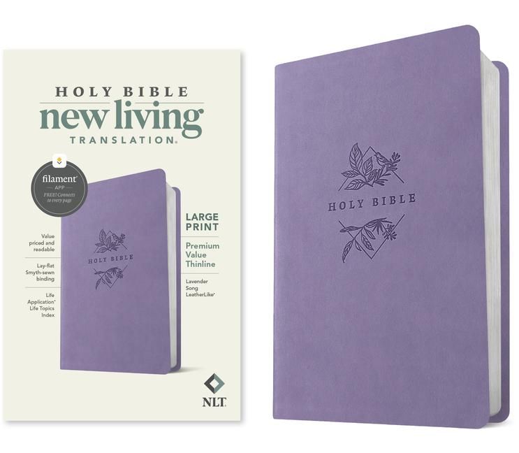 Produktbild: NLT Large Print Premium Value Thinline Bible, Filament Enabled (Leatherlike, Lavender Song)