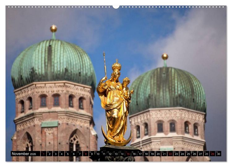 Produktbild: Landeshauptstadt M&uuml;nchen (hochwertiger Premium Wandkalender 2026 DIN A2 quer), Kunstdruck in Hochglanz