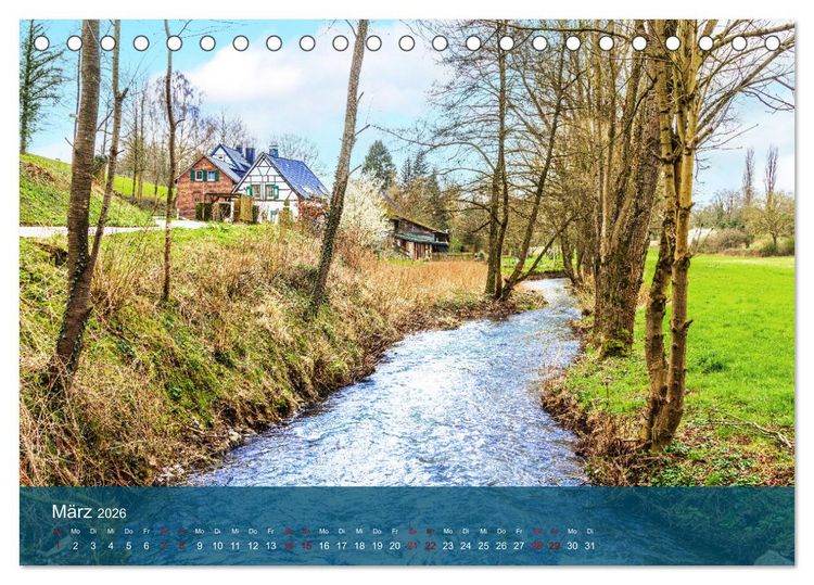 Produktbild: Die D&uuml;ssel von den Quellen bis zu den M&uuml;ndungen (Tischkalender 2026 DIN A5 quer), CALVENDO Monatskalender
