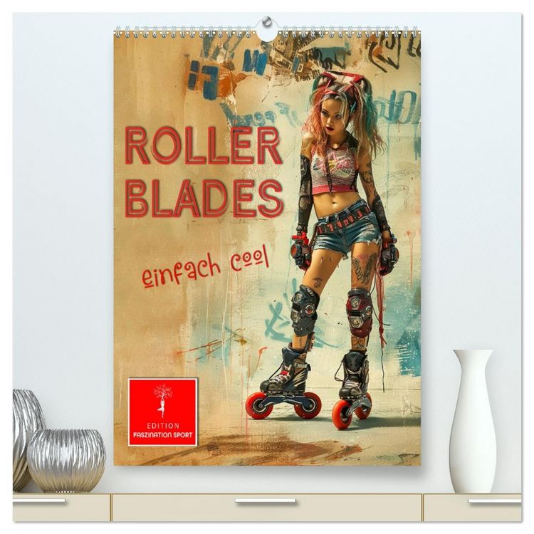 Produktbild: Rollerblades - einfach cool (hochwertiger Premium Wandkalender 2026 DIN A2 hoch), Kunstdruck in Hochglanz
