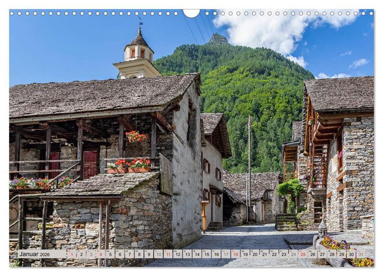 Produktbild: Ticino romantico (Wandkalender 2026 DIN A3 quer), CALVENDO Monatskalender