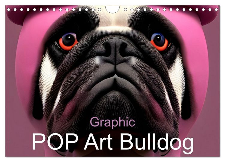 Produktbild: Graphic PoP Art Bulldogge (Wandkalender 2026 DIN A4 quer), CALVENDO Monatskalender