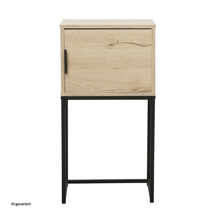 Produktbild: HTI-Living Konsolentisch Cedrik 40 cm mit T&uuml;r Artisaneiche-Schwarz