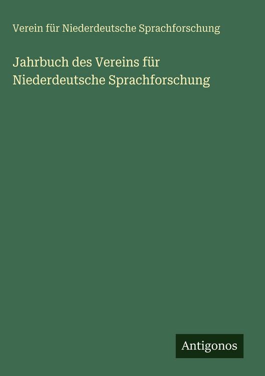 Produktbild: Jahrbuch des Vereins f&uuml;r Niederdeutsche Sprachforschung