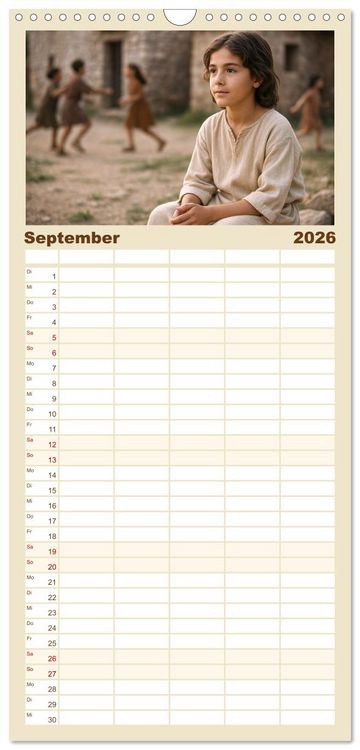 Produktbild: Familienplaner 2026 - Der Weg von drei&szlig;ig Jahren mit 5 Spalten (Wandkalender, 21 x 45 cm) CALVENDO
