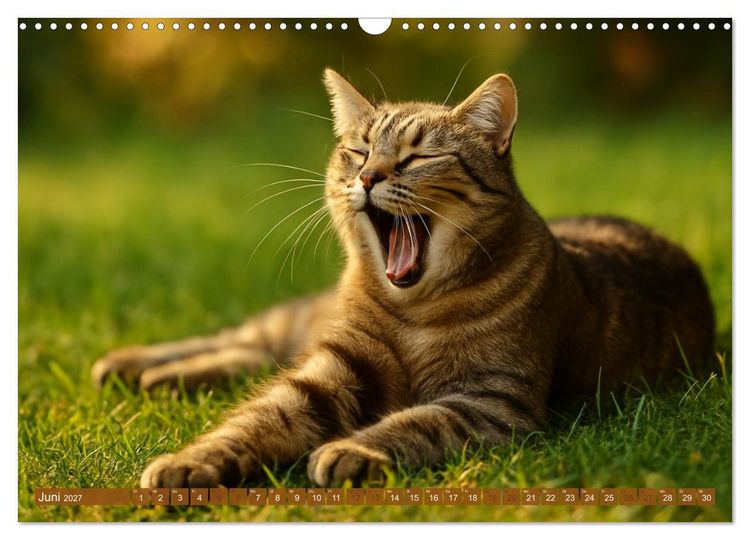 Produktbild: Katzenblicke &ndash; Eleganz und Anmut (Wandkalender 2027 DIN A3 quer), CALVENDO Monatskalender
