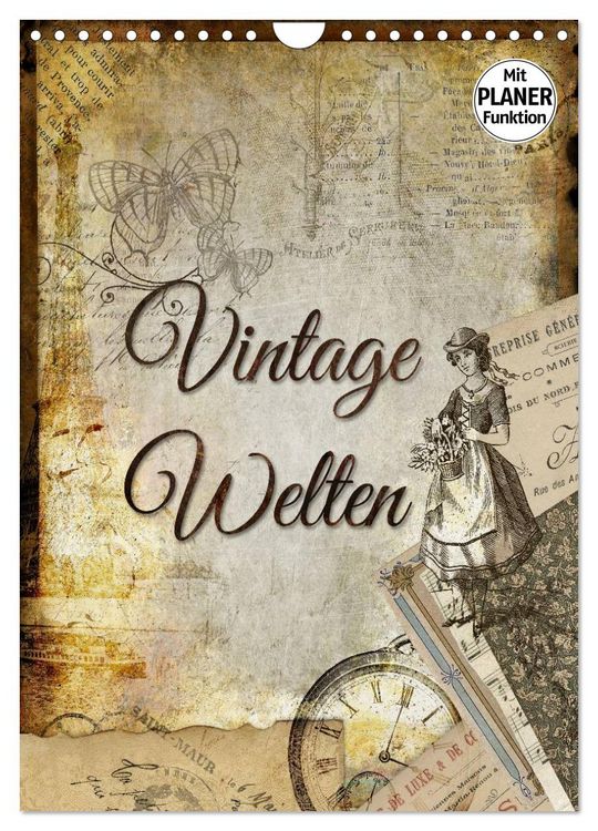 Produktbild: Vintage Welten (Wandkalender 2026 DIN A4 hoch), CALVENDO Monatskalender