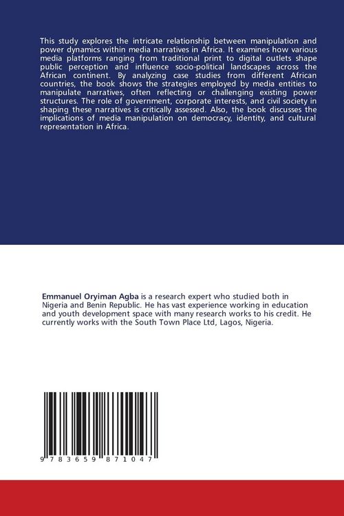 Produktbild: Manipulation and Power Dynamics in African Media Narratives