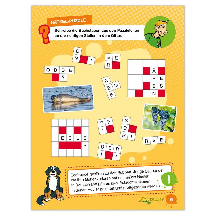 Produktbild: L&ouml;wenzahn-2-Minuten-Leser&auml;tsel: Kreuzwortr&auml;tsel und andere Knobeleien
