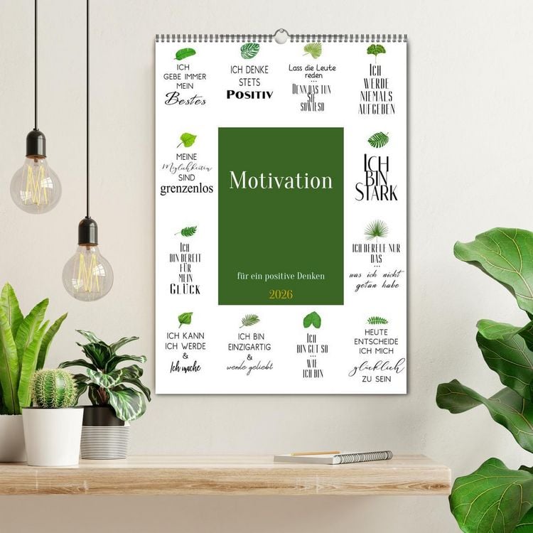 Produktbild: Motivation (Wandkalender 2026 DIN A2 hoch), CALVENDO Monatskalender