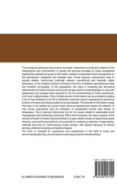Produktbild: Advances in Forest Inventory for Sustainable Forest Management and Biodiversity Monitoring