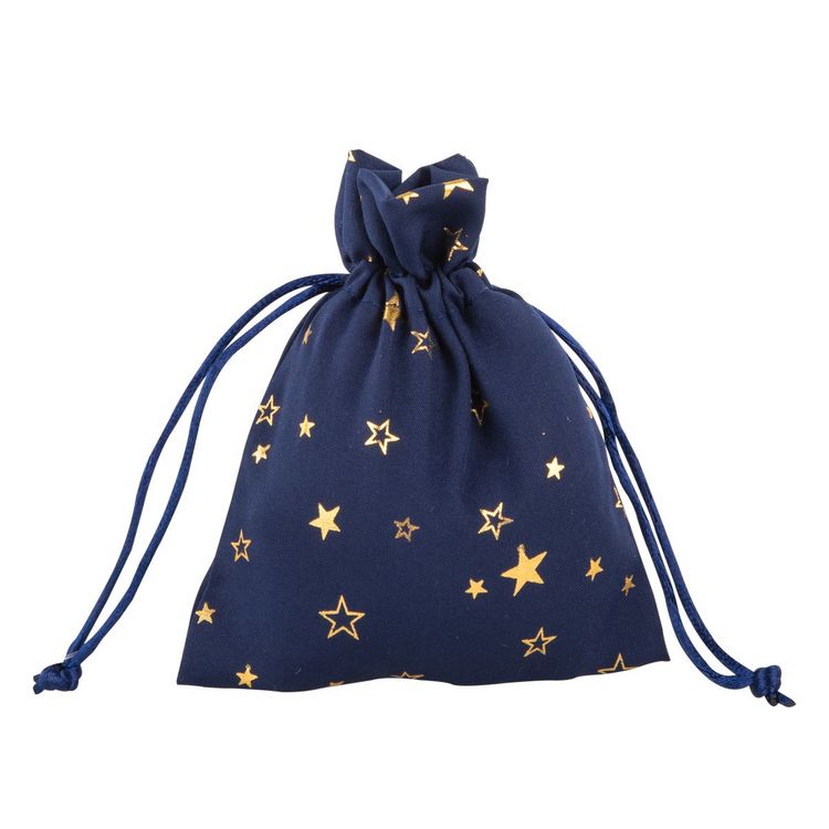 Produktbild: Idena Stoffs&auml;ckchen Weihnachten blau/Stern 10x13cm