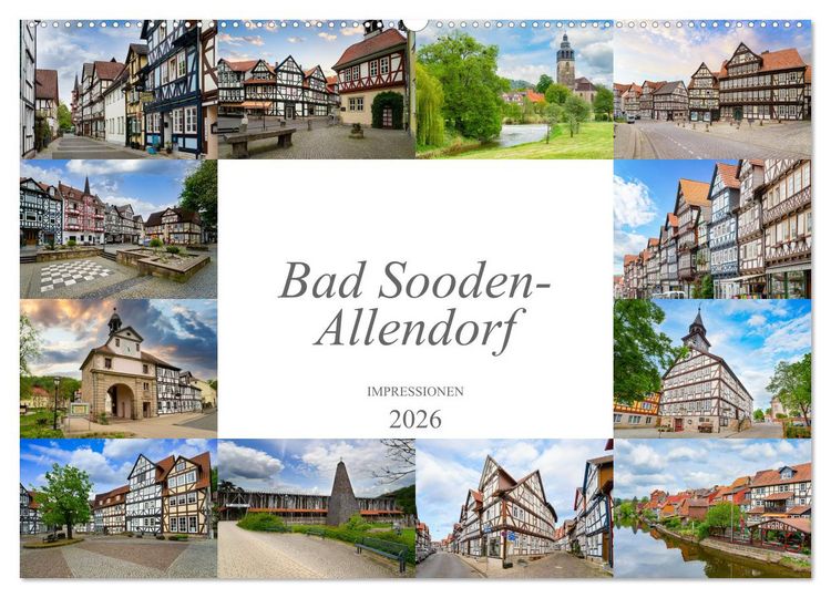 Produktbild: Bad Sooden-Allendorf Impressionen (Wandkalender 2026 DIN A2 quer), CALVENDO Monatskalender