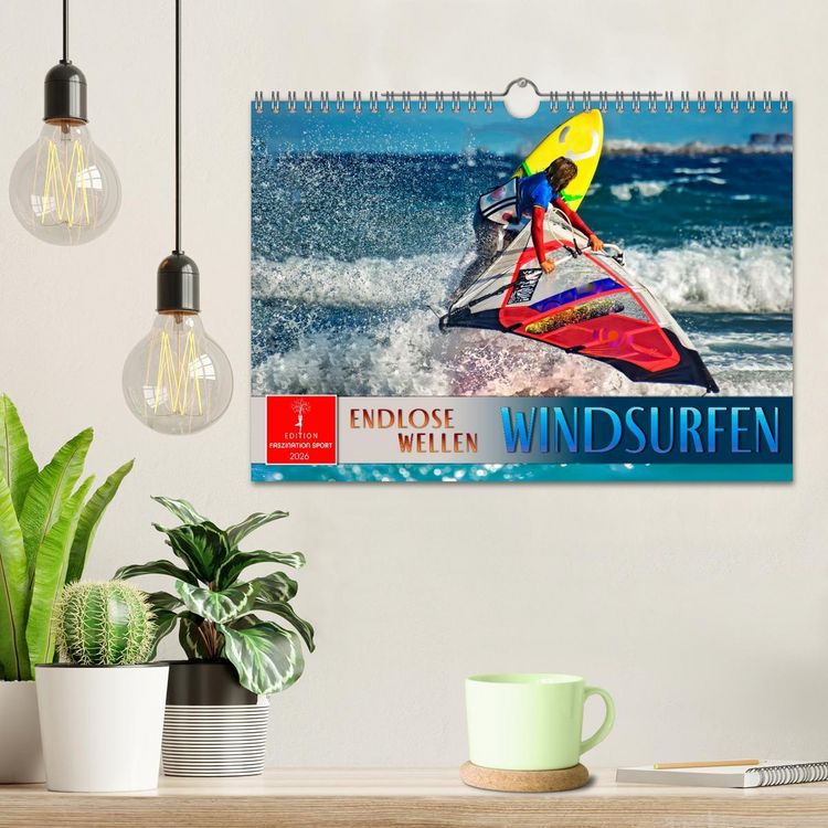 Produktbild: Windsurfen - endlose Wellen (Wandkalender 2026 DIN A4 quer), CALVENDO Monatskalender
