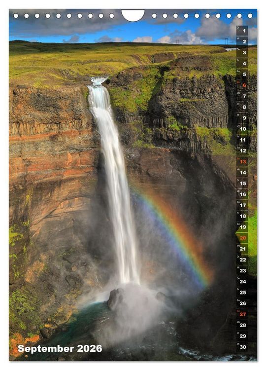 Produktbild: Wasserf&auml;lle auf Island (Wandkalender 2026 DIN A4 hoch), CALVENDO Monatskalender