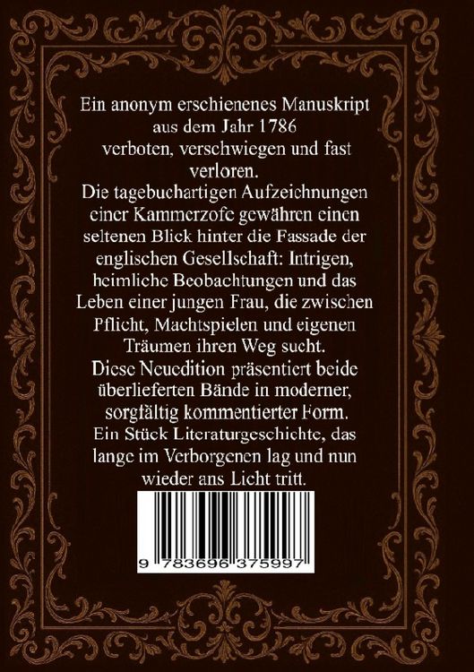 Produktbild: Das verbotene Tagebuch einer Kammerzofe - England 1786
