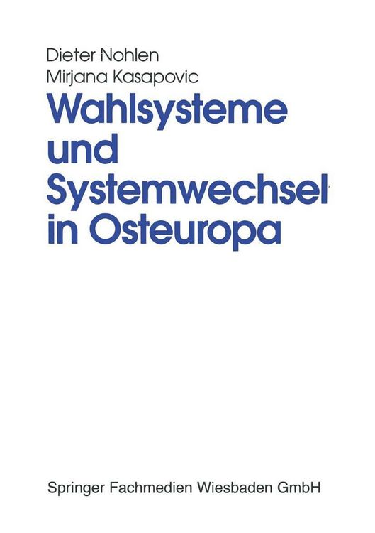 Produktbild: Wahlsysteme und Systemwechsel in Osteuropa