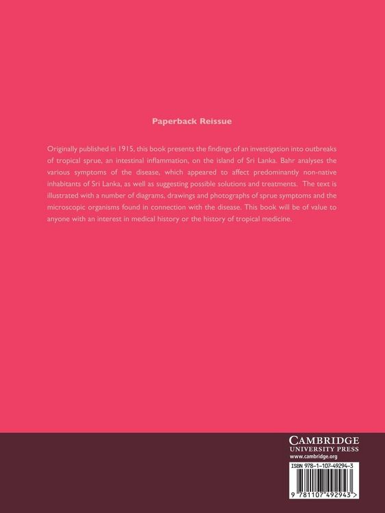 Produktbild: A Report on Researches on Sprue in Ceylon