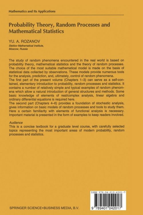 Produktbild: Probability Theory, Random Processes and Mathematical Statistics
