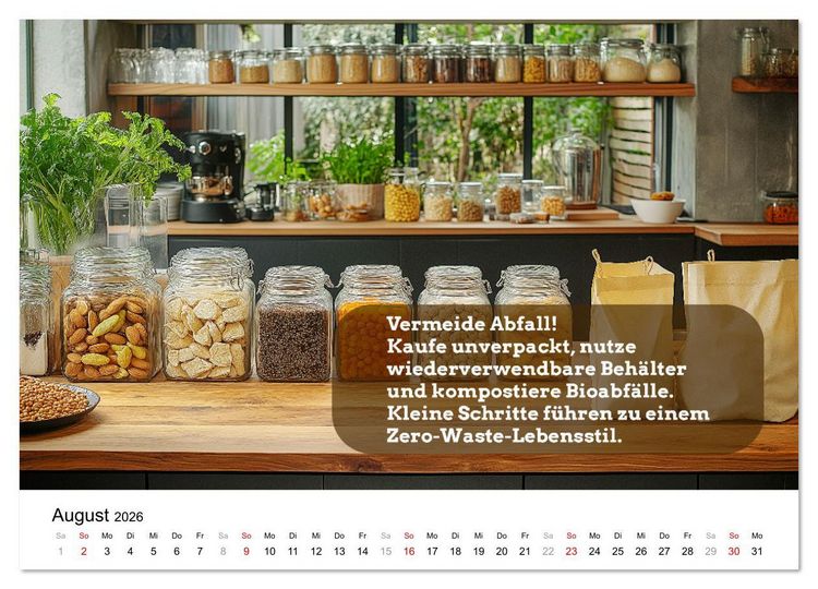 Produktbild: Nachhaltige Neujahrsvors&auml;tze - Der umweltfreundliche Jahreskalender (Wandkalender 2026 DIN A4 quer), CALVENDO Monatskalender