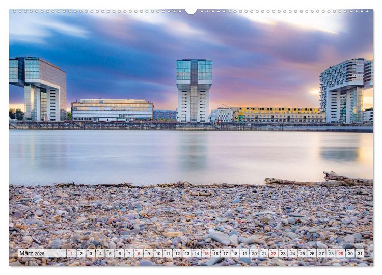 Produktbild: K&ouml;lsche Impressionen bei Tag und Nacht (hochwertiger Premium Wandkalender 2026 DIN A2 quer), Kunstdruck in Hochglanz
