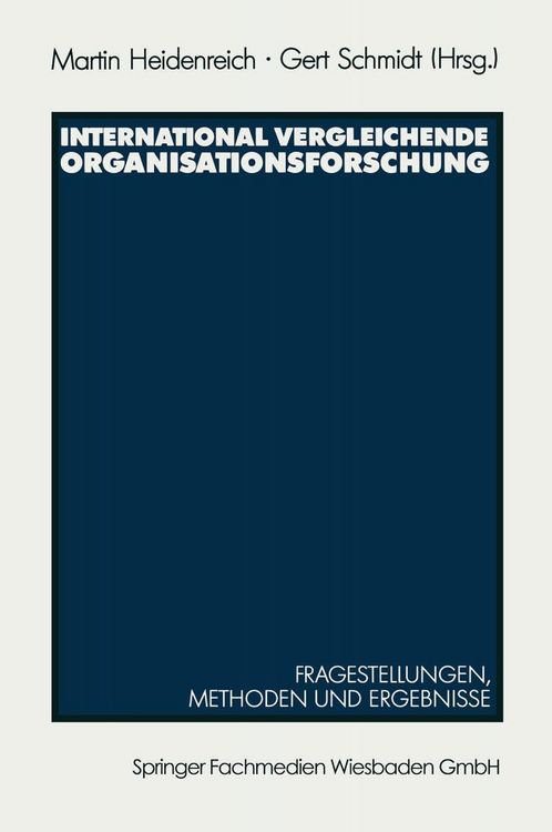 Produktbild: International vergleichende Organisationsforschung