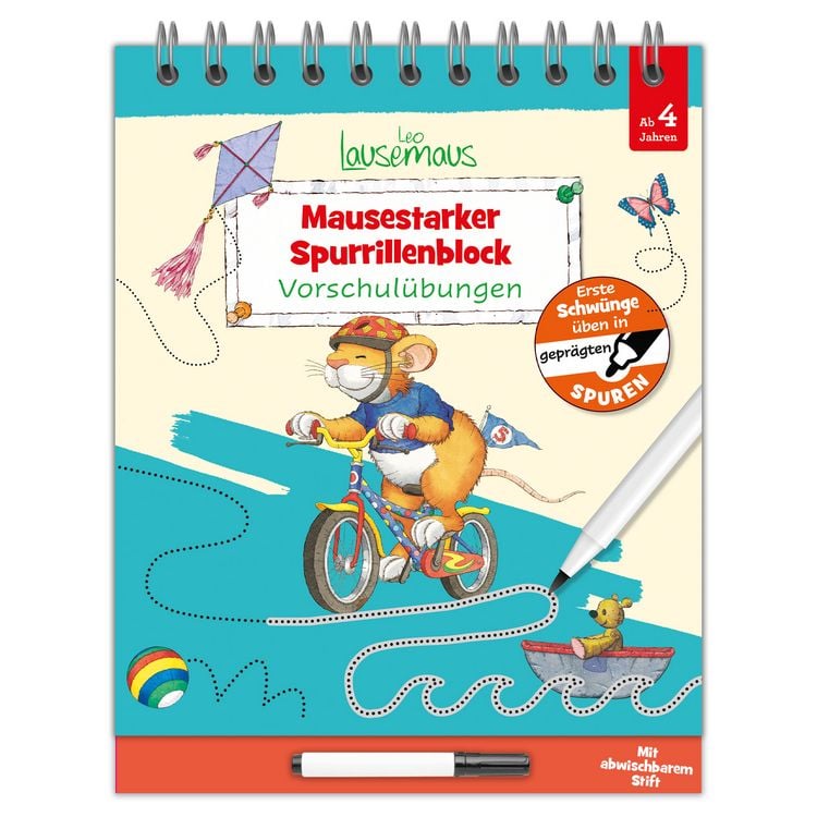 Produktbild: Leo Lausemaus - Mausestarker Spurrillenblock - Vorschul&uuml;bungen