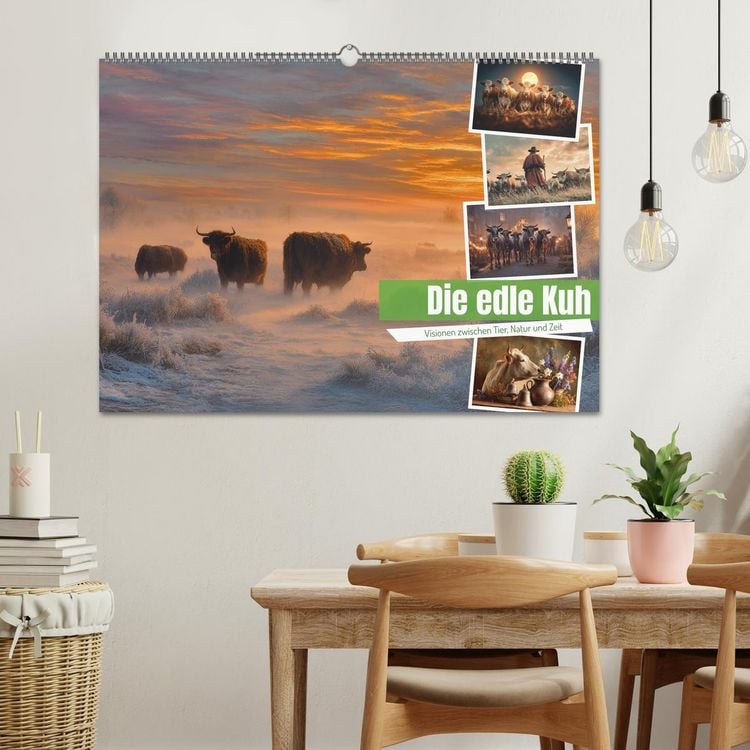 Produktbild: Die edle Kuh (Wandkalender 2027 DIN A2 quer), CALVENDO Monatskalender