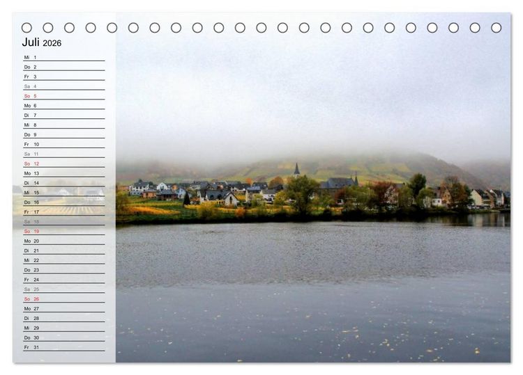 Produktbild: An der wundersch&ouml;nen Mosel (Tischkalender 2026 DIN A5 quer), CALVENDO Monatskalender