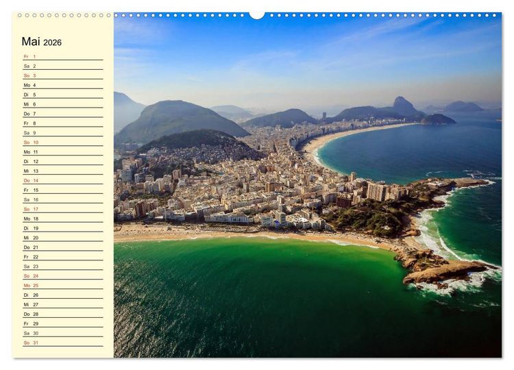 Produktbild: Brasilien. Faszinierend und gro&szlig; wie ein Kontinent (hochwertiger Premium Wandkalender 2026 DIN A2 quer), Kunstdruck in Hochglanz