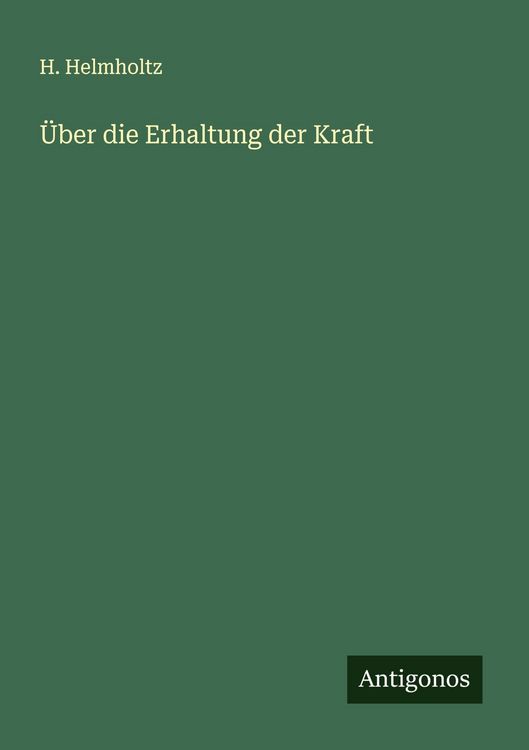 Produktbild: &Uuml;ber die Erhaltung der Kraft