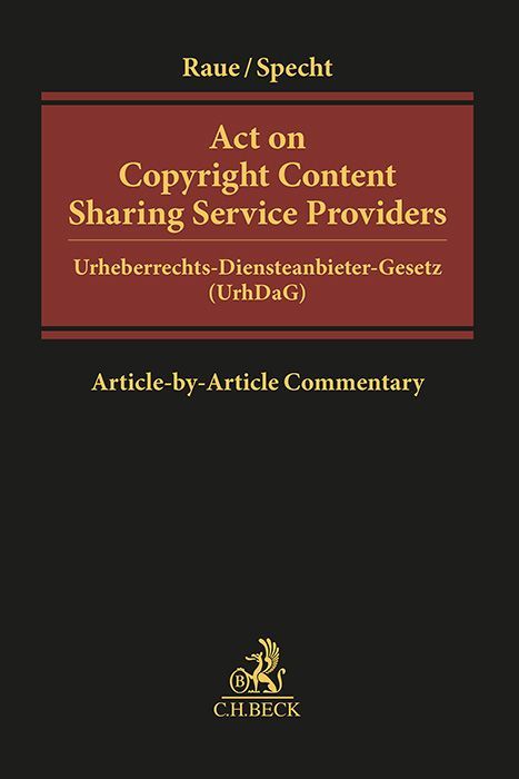 Produktbild: Act on Copyright Content Sharing Service Providers