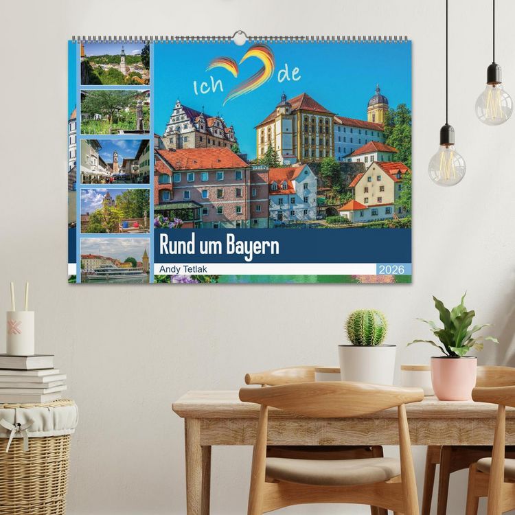 Produktbild: Rund um Bayern (Wandkalender 2026 DIN A2 quer), CALVENDO Monatskalender