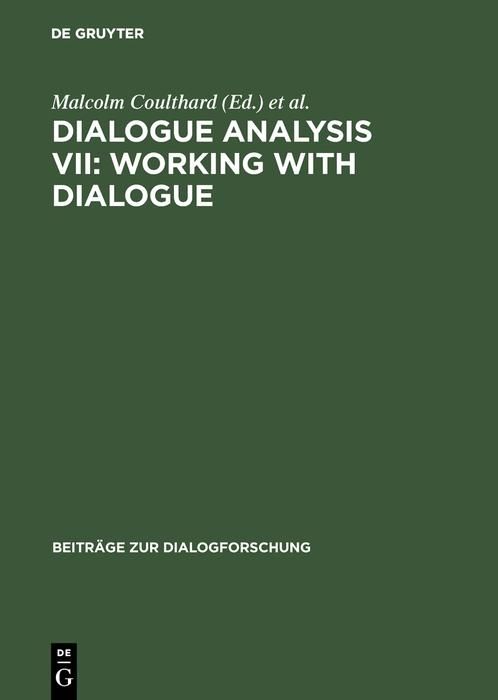 Produktbild: Dialogue Analysis VII: Working with Dialogue
