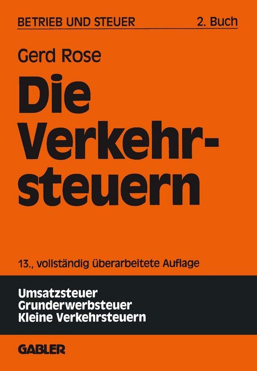 Produktbild: Die Verkehrsteuern