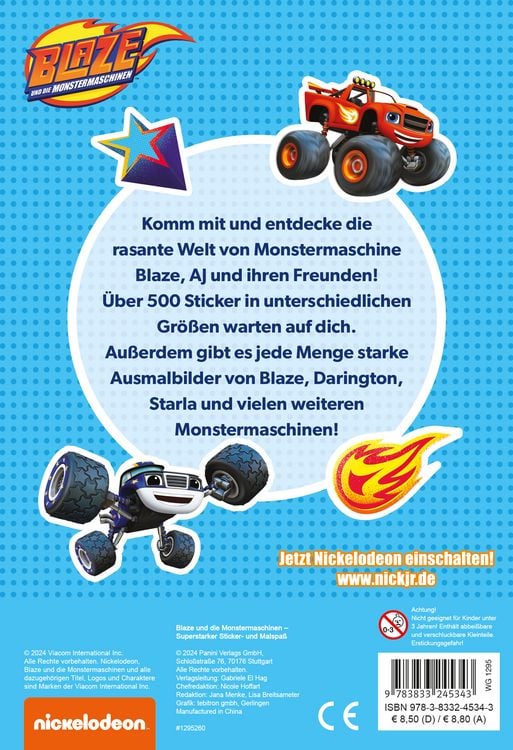 Produktbild: Blaze und die Monstermaschinen: Superstarker Sticker- und Malspa&szlig;