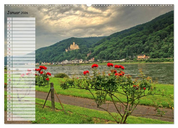 Produktbild: Von Lahnstein bis R&uuml;desheim - Am wundersch&ouml;nen Mittelrhein (Wandkalender 2026 DIN A2 quer), CALVENDO Monatskalender