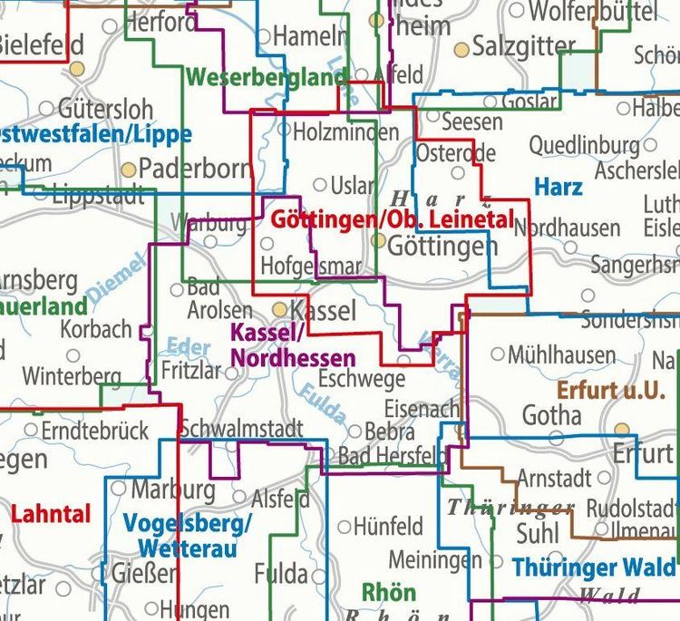 Produktbild: BVA ADFC Regionalkarte Kassel Nordhessen 1:75.000